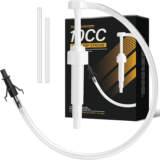 Fluid Pump for Standard Quart Bottles - 10cc Per Pump Stroke, Transmission Fluid Pump with 3rd Hand Adapter,differential fluid pump Transmission Fluid 2025 upgraded model with strong suction power
