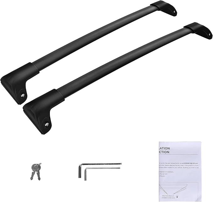 220lbs Roof Rack Crossbars Fit for 2018-2025 Expedition/Max,2018-2024 Navigator, Lockable Aluminum Heavy Duty Cross Bars Rooftop Luggage Kayaks Bicycles Snowboard Canoe Carrier Cargo Bag