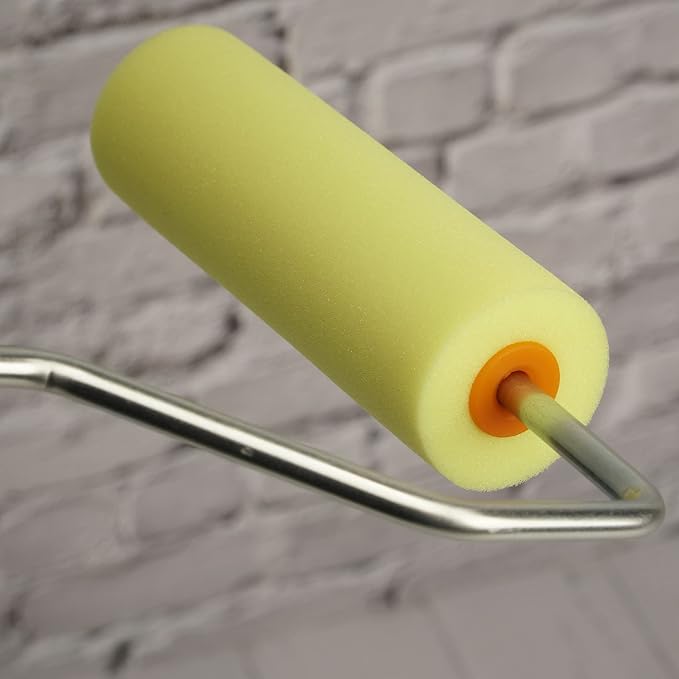 Voomey 4 Inch Foam Paint Roller, High Density Flat Head Foam Mini Paint Roller(Pack of 24), Home Painting Supplies,Paint Edger Tool for Walls,Suitable for Kitchen Cabinets, Doors, Tables, Etc