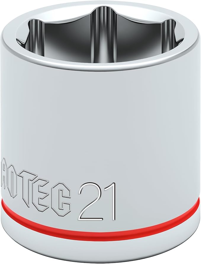 6-Point Shallow Impact Socket, 3/8-Inch Drive 21mm inch Socket, CR-V Drive Socket for Auto Repairing and Household