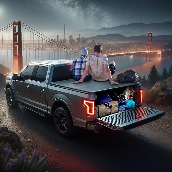 FASTFIT Hard Tri-Fold Tonneau Cover Fits 2003-2025 Ram 1500 2500 3500 with 6'4" (76.3in) Truck Bed w/o RamBox | On Top |