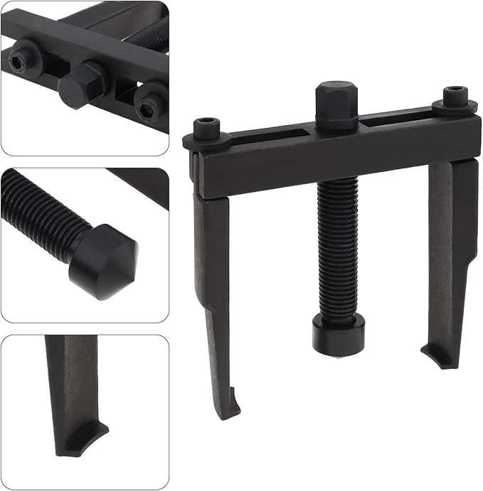 ChgImposs Universal Two Jaw Carbon Steel Bearing Puller for Flywheel/Removal Small Bearing/Timing Belt Pulley with Chrome Vanadium Steel Support Foot, Heavy Duty Bearing Removal Tool