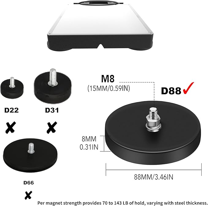 starlink mini Magnetic Mount – Magnetic Quick Release for RVs, Vans, Boats – UV Resistant, High Temp Durable, 400 lbs Strong Hold – Starlink Mini Roof Mount Kit (ECX761)