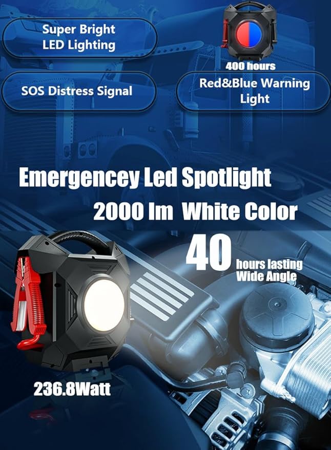 Truck Jump Starter Heavy Duty,CAT797 30000A 12V/24V Battery Jumper Starter Portable,-40F° Start Battery Booster Pack,for Semi Truck,Gasoline/99L and Diesel Engines Up to 50L,Class 8