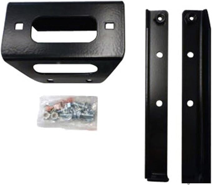 SuperATV Winch Mounting Plate for Polaris RZR 800/800 S / 4 800/570 / 570 S (See Fitment) | Works with 4500 LB Winch | 3/16" Steel Plating | RZR Winch Plate has Bolt-On Installation