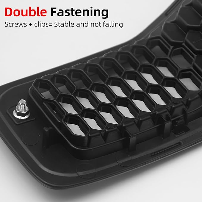 AggAuto Grill Mesh Insert Fit for Jeep Cherokee 2014 2015 2016 2017 2018, 7 Pcs Front Engine Guards, Chrome-Plated Cherokee Accessories