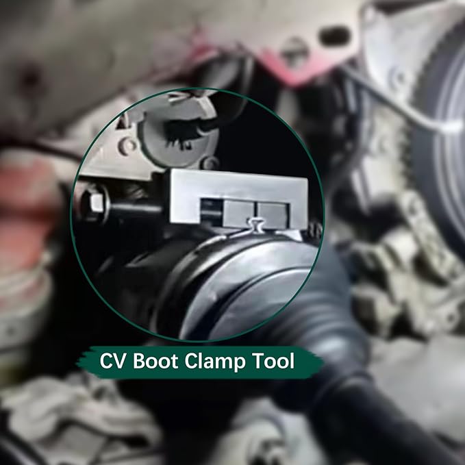 CV Boot Clamp Pliers, CV Axle Boot clamp Tool with 20 PCS 304 Stainless Steel Single Ear Hose Clamp, Drive Shaft Clamping Tool Compatible with Most Cars