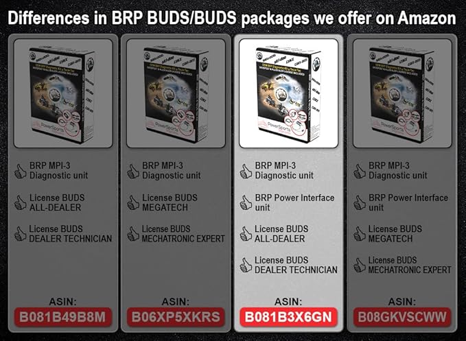 BRP Buds / BUDS2 MPI-3 Diagnostic Scanner All-Dealer/Dealer Technician 4TEC/ETEC+ BRP Power Interface for SEADOO Skidoo CANAM