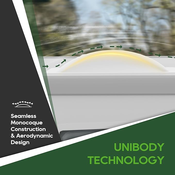 RVGUARD RV Skylight Replacement, 18" x 26" Outer Dimension Skylight Fits All Standard 14" x 22" Openings, RV Skylight for Camper Trailer Fifth Wheel Truck, UV Resistant, Impact Resistant, White