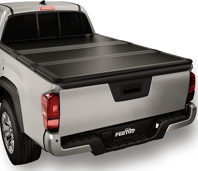 FRP Hard Tri-Fold Tonneau Cover Truck Bed for 2005-2015 Tacoma 5FT/60.3inch |for Models with or Without The Deck Rail System|
