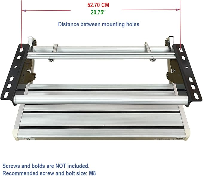 GEARFLAG Manual RV Step – Folding Aluminum Entry Step with Anti-Slip Surface, 440 lbs Capacity – for Camper, Trailer, Motorhome