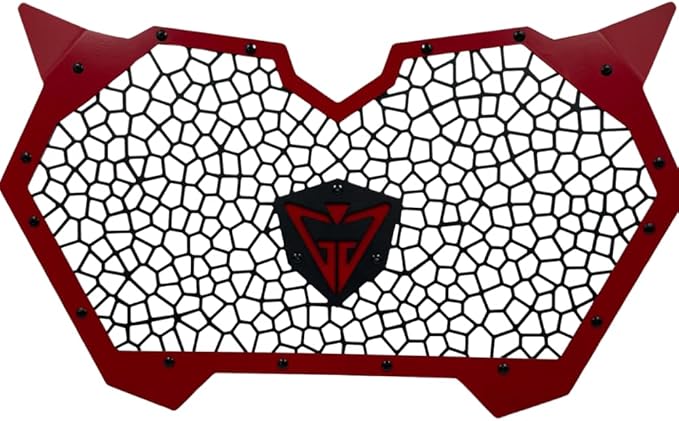 GAM Front Grill For Can am Maverick R 2024 2025 RED Aluminum Grille Radiator Portector For Maverick R