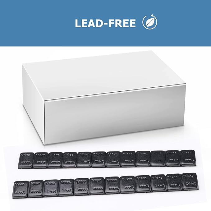 1/4 Oz Black Stick on Wheel Weights (1box,576pcs,144oz), Adhesive Backed Wheel Weights for Cars, Trucks, SUVs, Motorcycles, Low Profile