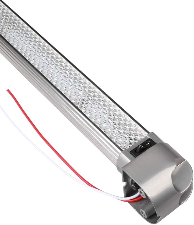 Lightronic RV LED Work Light Bar Fixture 21.5", 6000K-Cool-White, High Light-Output Low Current Draw, Integrated On/Off Rocker Switch, Heavy-Duty Aluninum Housing, 12V/24V DC, 1-Pack