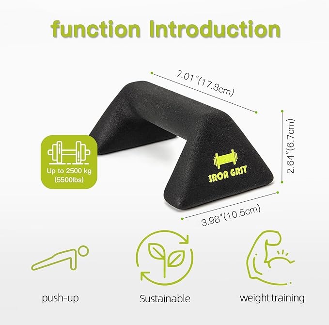 Push Up Handles with Ergonomic Handles and 4lb weight-Non-slip Parallettes Bars for Home Fitness Training, Push Up Stands Handle Perfect for Floor Workout Exercise