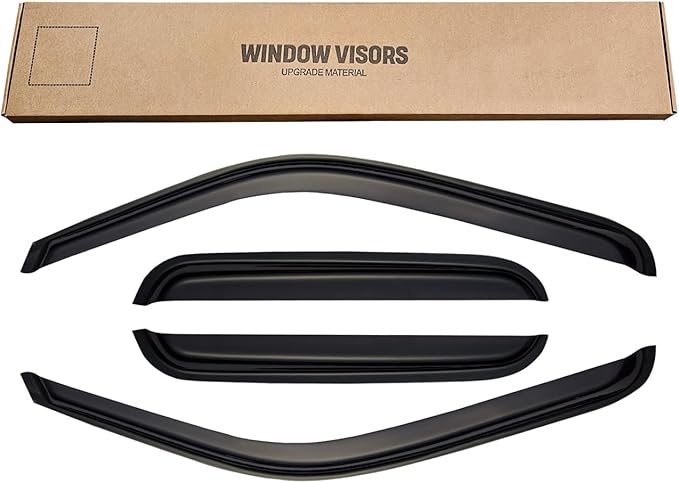 Window Rain Guards for 1999-2006 Chevy Silverado/GMC Sierra 1500/2500/3500HD Extended Cab, Window Visor Vent Wind Shade Deflector Shield Protector Sun 2007 Silverado/Sierra Classic, Out Channel, 4PCS