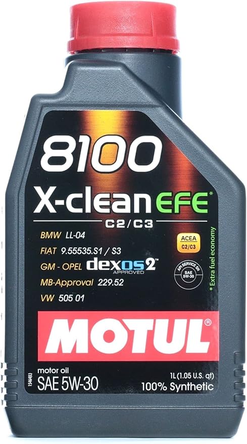 Motul 8100 X-Clean EFE 5W-30 Synthetic Oil 1 Liter (107210)
