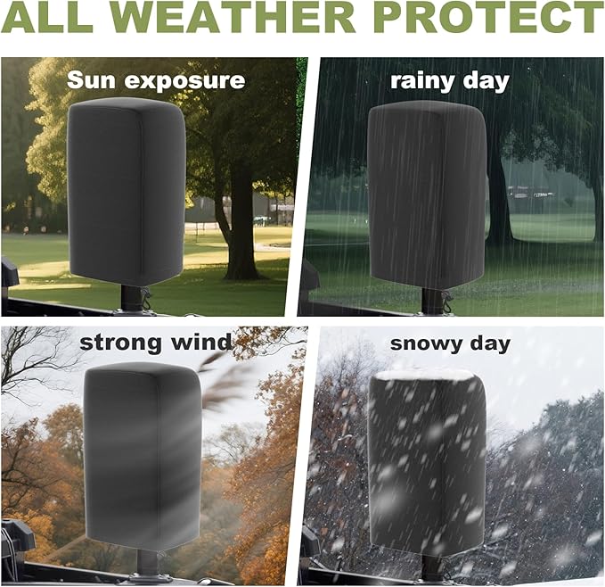 Umbrauto Electric Tongue Jack Cover| Universal Waterproof RV Trailer Hitch Protective Cover, Camper Parts and Accessories for Travel Trailer Outside