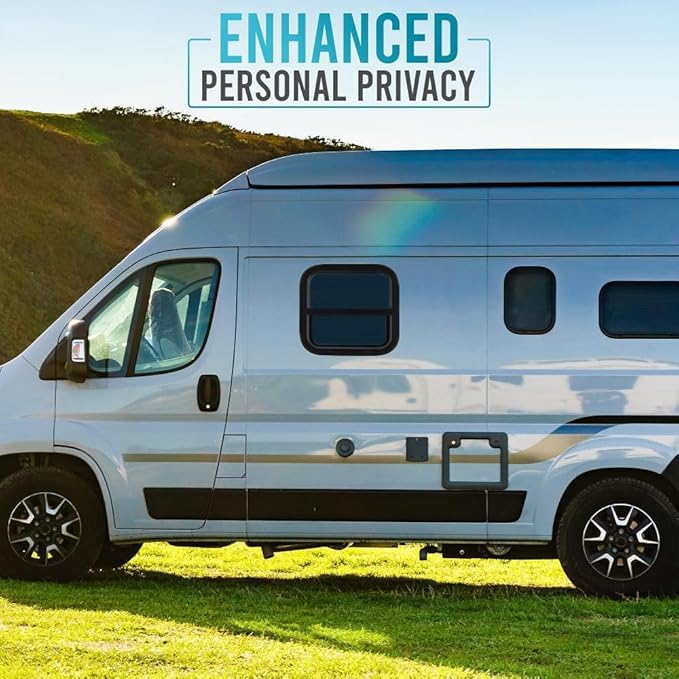 PROFLEX RV Vertical Sliding Window– 15”W X 22”H– 5MM Tempered Glass Sheets, RV Shade Camper Window Replacement with Camper Trim Rings for 1’’ to 1-1/2" Wall– Heavy Duty Van to Camper Conversion Kit