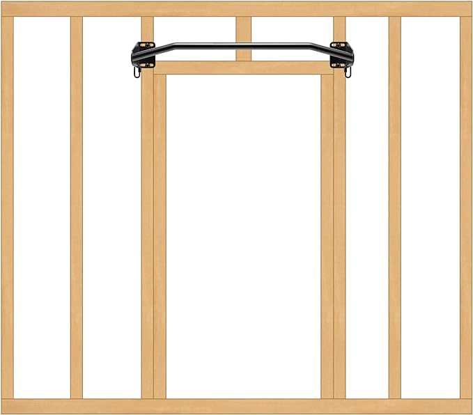 Kipika Heavy Duty Wall Mounted Doorway Pull Up Bar, Multifunctional Chin Up Bar, Portable Fitness Door Bar, Body Workout Home Gym System