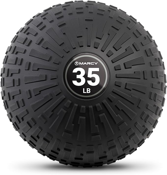 Marcy Slam Ball, 10–50 lbs Dead Weight, Non-Bounce, Sand-Filled Medicine Ball with Durable PVC Shell & Textured Grip for Slams, Tosses, Core & Full Body Training
