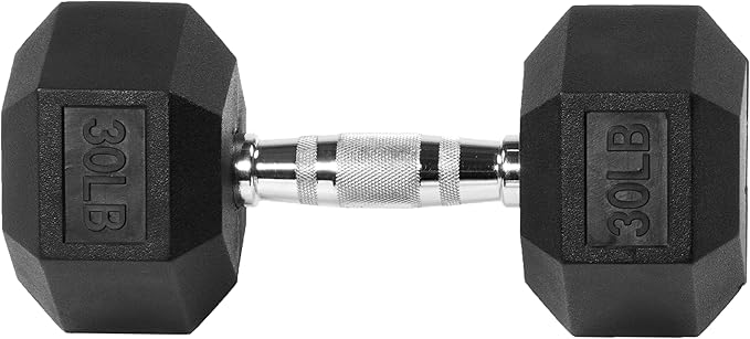 OLIXIS Rubber Hex Dumbbells,Assorted Weights for Home Gym Workouts, Strength Building & Fitness Training