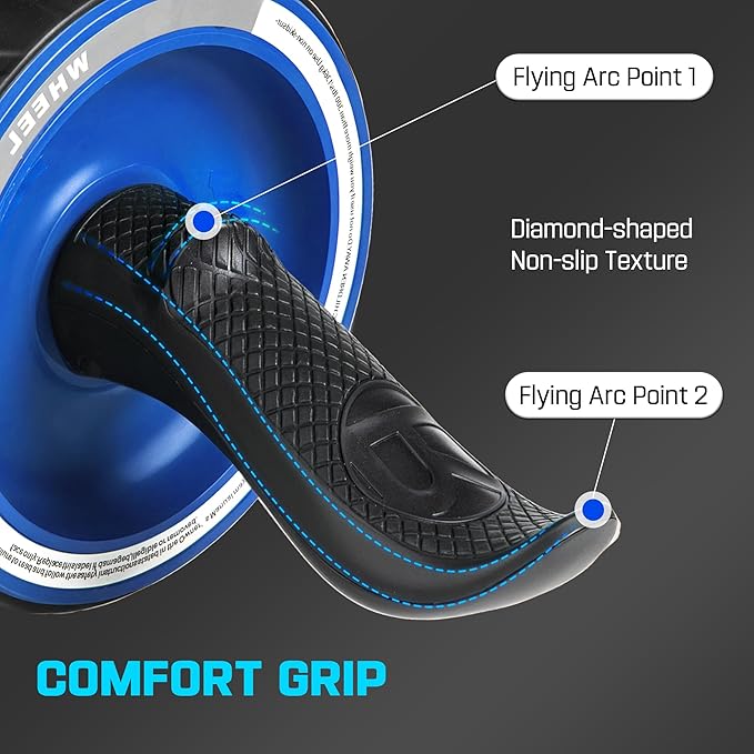 Ab Roller Wheel with Knee Pad Mat,Automatic Rebound Abdominal Wheel Abs Workout Equipment,Home Gym Equipment,No Noise Ab Wheel for Men&Women Abdominal