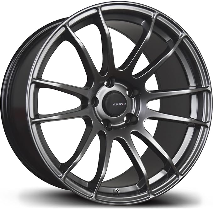 AVID.1 AV-20 Hyperblack 18x8.5 Custom Wheel – 5x4.5 Bolt Pattern with +33 Offset – Lightweight Performance Alloy Wheel – Aggressive Street Style & Track-Ready Car Accessories