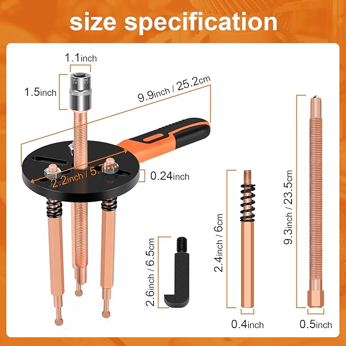 55-in-1 Bearing Puller Kit, Wheel Bearing Removal Tool & Blind Bearing Puller Set, Heavy-Duty Inner/Outer Bearing Separator for Industrial, Includes 12 Sizes Extractor & Portable Case