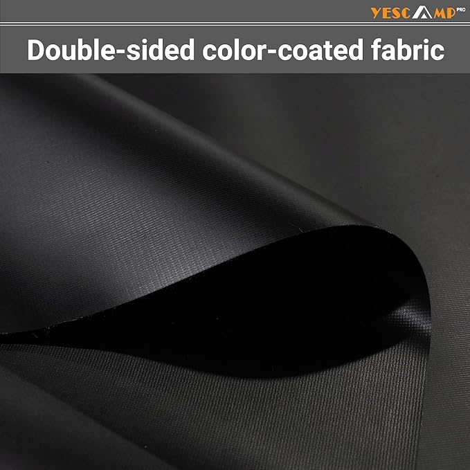 YESCAMP RV Slide Topper Awning Slide Out Awning Kit Cover Assembly,Modular Slideout Awning Protection for RV,5th Wheels,Travel Trailers and Motorhomes,Black,7'6''(7'1''Fabric)