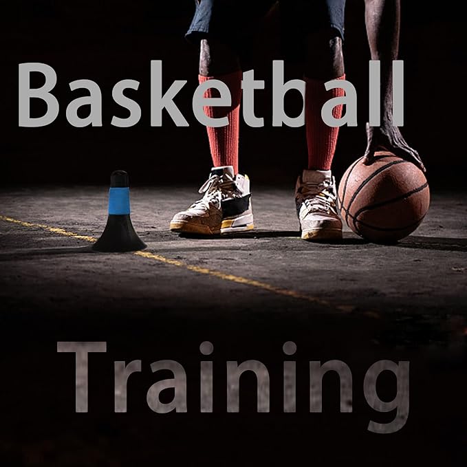 8 Pcs Sport Cones for Drills,9 Inch Agility Training Cones Sports with Carry Bag, Basketball Training Cones for Soccer Football Basketball Speed Grab Drills and Training