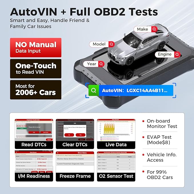 Launch X431 Creader Elite 2.0 FGC OBD2 Scanner, Bi-Directional Scan Tool for Ford/GM/Chrysler Series, ECU Coding, Lifetime FR-EE Update, All System Diagnostic, 100+ Services, Full OBD2 Code Reader