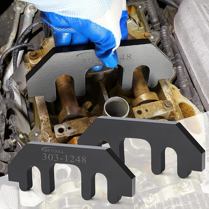 BETOOLL Camshaft Holding Tool - Timing Tool Kit - Timing Alignment Holder Tool Compatible with 303-1248 303-1530 Ford 3.5L & 3.7L 4V, with Cylinder Head Screw Removal Socket