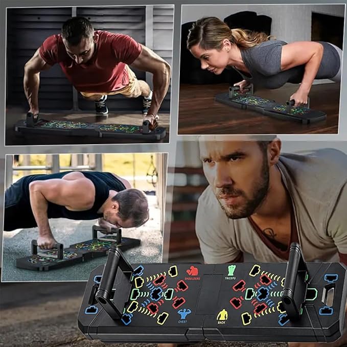 Solid Push Up Board,Home Gym,16 in 1 Home Workout Equipment Multi-Functional Push Up Stands System Fitness Floor Chest Muscle Exercise Professional Equipment Burn Fat Strength Training Arm Men & Women