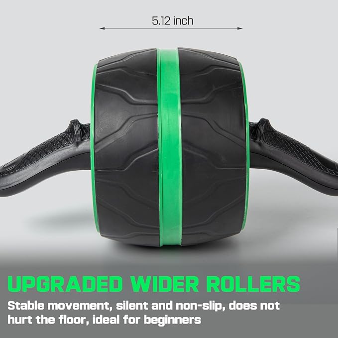 Ab Roller Wheel with Knee Pad Mat,Automatic Rebound Abdominal Wheel Abs Workout Equipment,Home Gym Equipment,No Noise Ab Wheel for Men&Women Abdominal