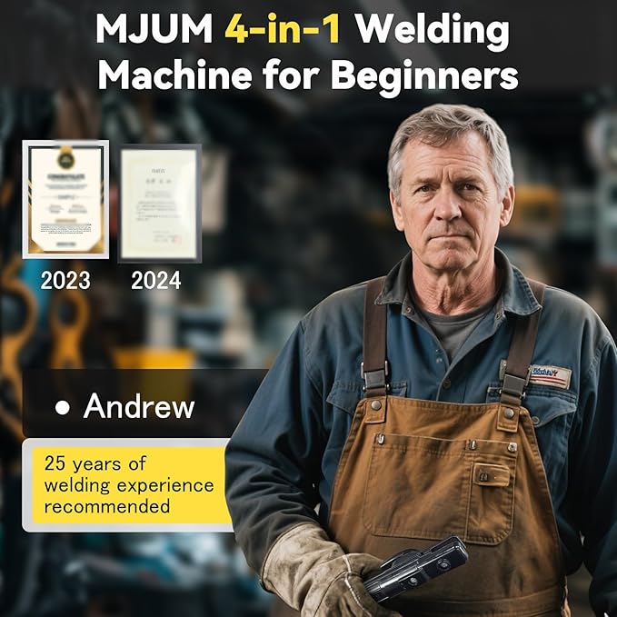 160A 4-in-1 AI Welding Machine: Dual Voltage 110V/220V Gas MIG/Flux Core/Lift TIG/Stick Welder – Smart Synergic Control IGBT Inverter HD LED Display for Home Repair Auto Restoration Metal Fabrication