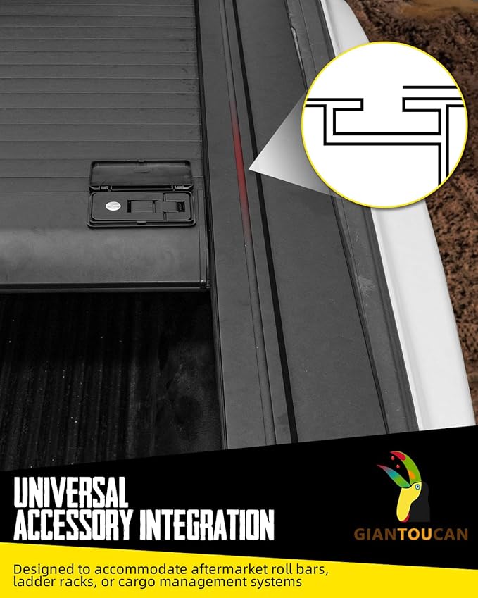 Retractable Tonneau Cover Compatible with 2009-2025 Ram 1500 Classic and New Body Style 5.7ft Bed (67.4") w/o RamBox