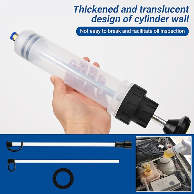 200CC/Oil Extractor/Oil Syringe,Syringe Style Manual Automotive Pump,Gear Oil, and Brake Fluid Extractor