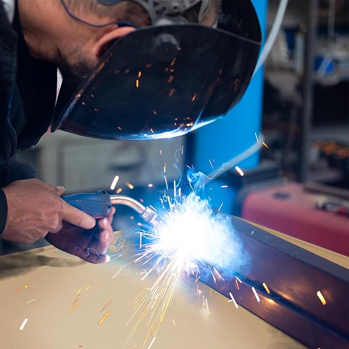 Heavy Duty Fiberglass Welding Blanket, Heat Resistant Blanket with Brass Grommets, Multi-Purpose Welding Mat for Grill, Smoker, Camping, Industrial Use (4x6 ft)