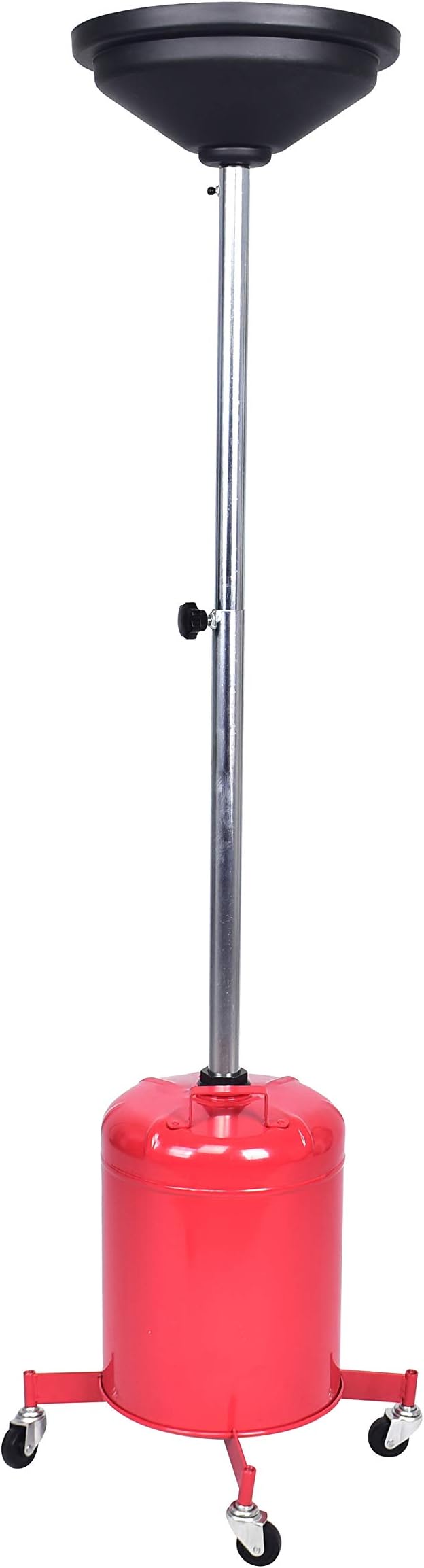 Aain AO5 5 Gallon Portable Oil Lift Drain, Steel Oil Drain, Adjustable Height Waster Oil drain for Changing car and Truck Motor Oil, Red