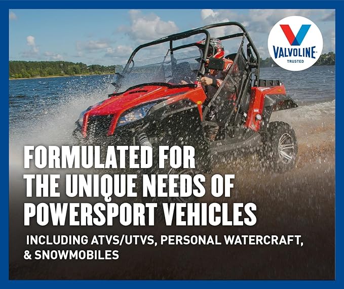 Valvoline 4-Stroke Powersport Full Synthetic Motor Oil 1 Quart (Pack of 6)