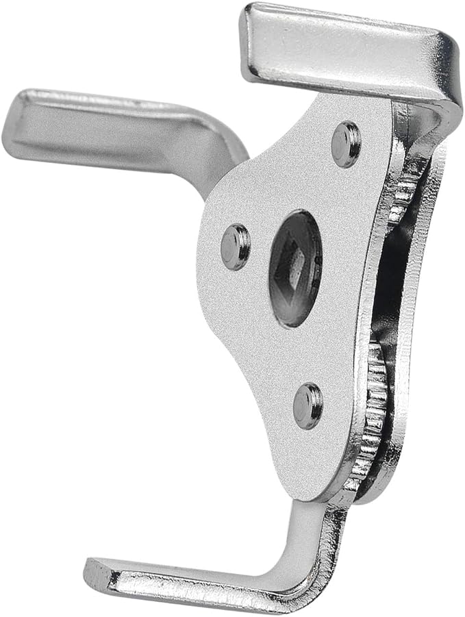 Bolaxin Universal Adjustable Oil Filter Wrench 2.5" to 4.5" - 3 Jaws Oil Filter Wrench Tool Set Remover Socket (Silver)