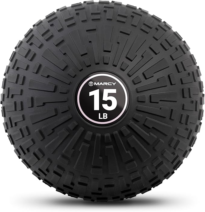 Marcy Slam Ball, 10–50 lbs Dead Weight, Non-Bounce, Sand-Filled Medicine Ball with Durable PVC Shell & Textured Grip for Slams, Tosses, Core & Full Body Training
