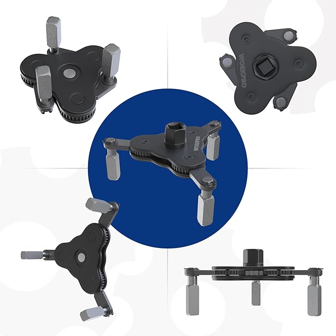 WORKPRO Universal Oil Filter Wrench Adjustable, Magnetic Oil Filter Removal Tool, Oil Filter Change Set, Ideal for Engine Filters, Conduit, & Fittings…