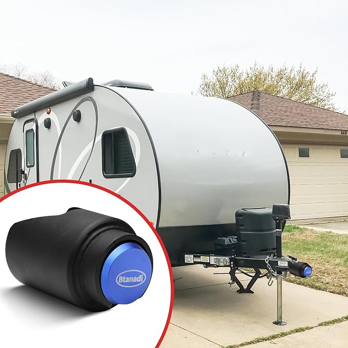 Trailer Lock Fits 2 Inch Coupler, Upgraded Heavy-Duty Steel Hitch Lock, Anti-Theft & Pry-Resistant for RV, Boat, Cargo Trailer (Blue)