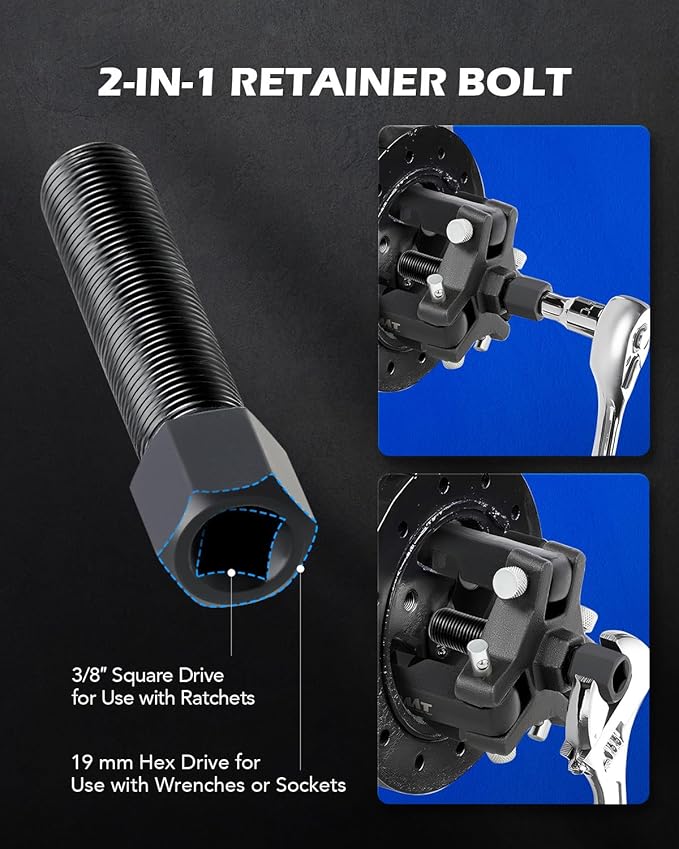 Orion Motor Tech Harmonic Balancer Puller Kit, Adjustable 3-Jaw Puller Set for Removing Harmonic Dampers & Balancers, 3-Jaw Pulley Puller Set Compatible with Chevy GM Chrysler Cadillac Ford More