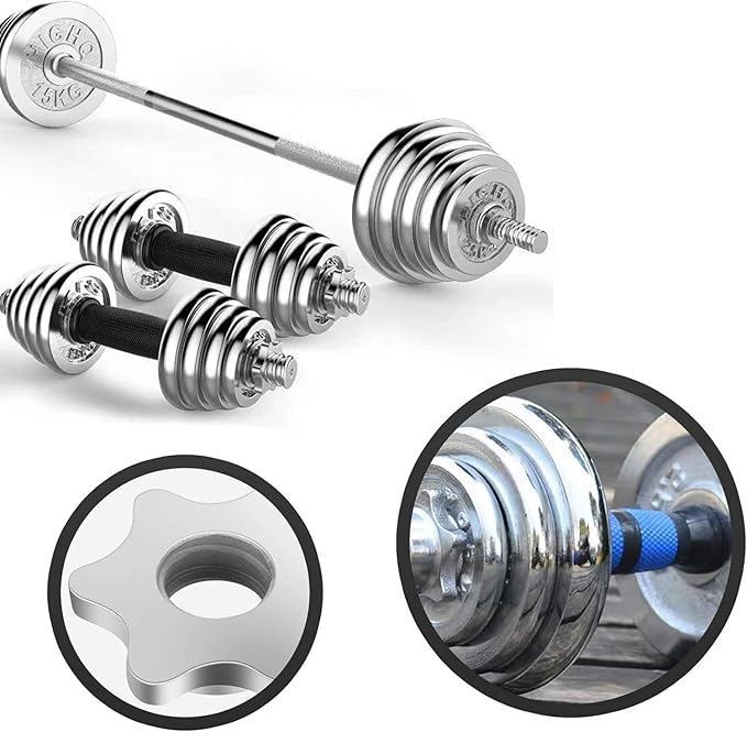 Lamoutor 2Pcs Anti-Slip Hex Nut Collar Screw for Barbell Dumbbell Weight Lifting