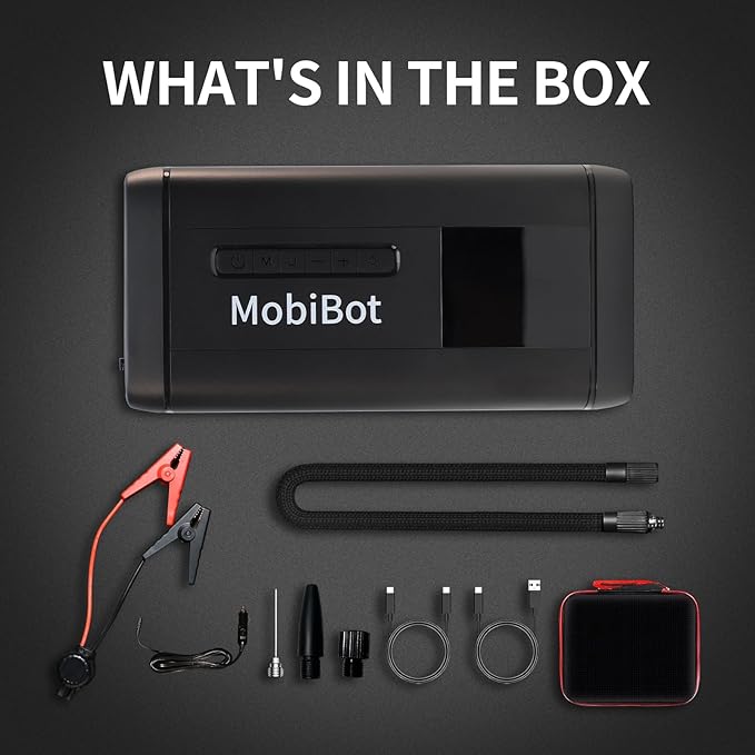 4-in-1 Jump Starter with Dual Cylinder Air Compressor,Dual Power Supply 12V DC and Built-in 20000mAh PD 65W PowerBank,4000A Portable Car Battery Charger,160 PSI Cordless Tire Inflator Air Pump