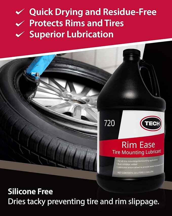 Rim Ease - Makes Mounting and Demounting Tires Fast and Easy, Petroleum and Silicone Free Formula Provides Excellent Lubricity, 1-Gallon