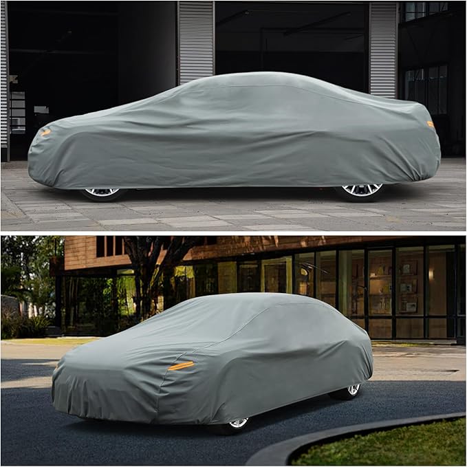 Kayme Heavy Duty Car Cover Custom Fit Mitsubishi Lancer/Lancer Evolution/EVO (2008-2014) Waterproof All Weather for Automobiles, Full Exterior Covers Sun Rain UV Protection.(Deliver About 3-10 Days)